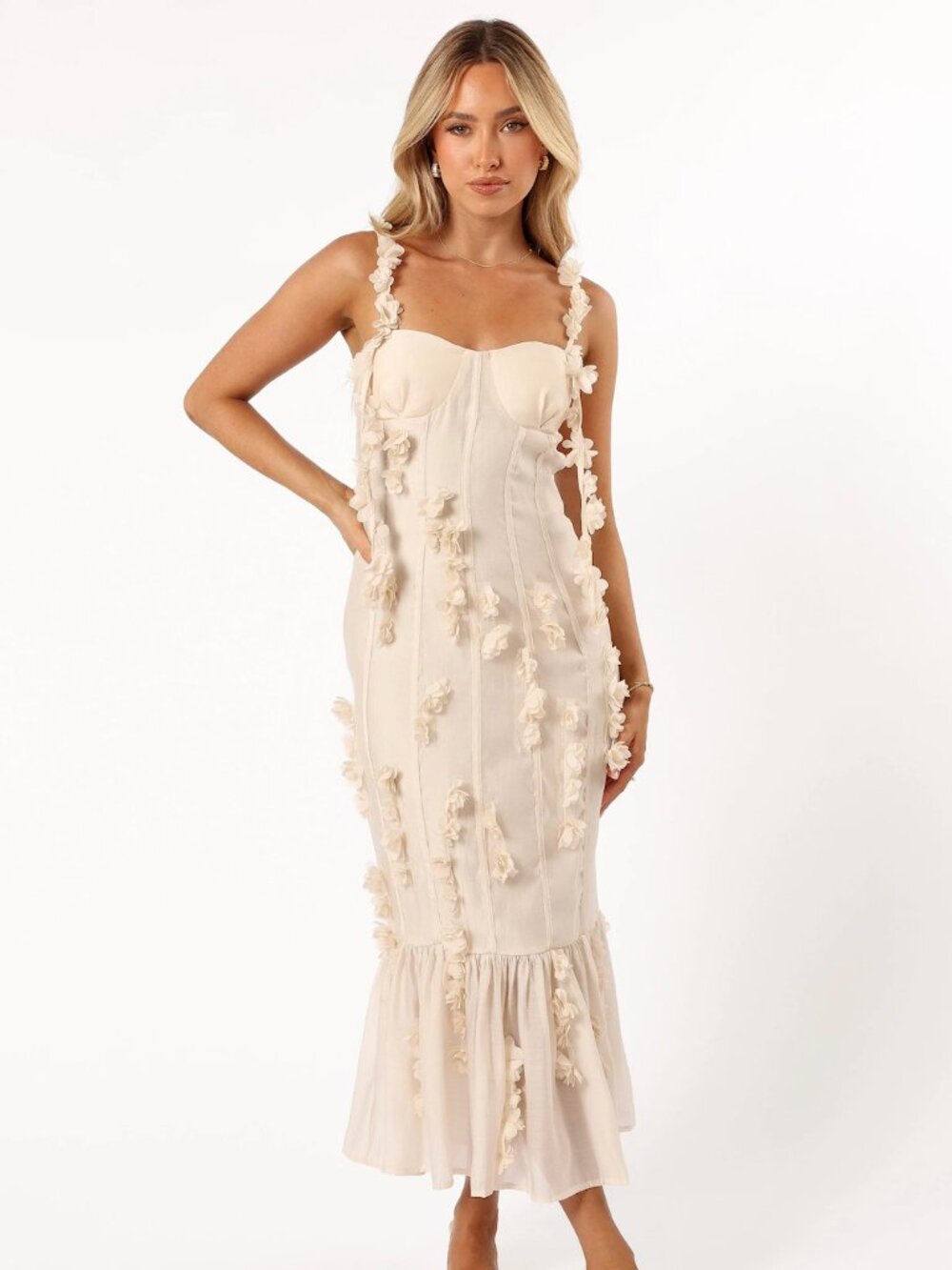 Bridal Floral Midi Dress - Picture 4 of 8